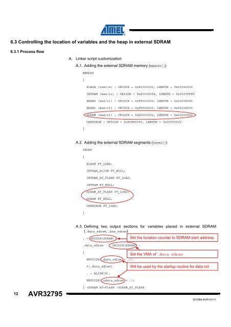 AVR32795: Using the GNU Linker Scripts on AVR UC3 ... - Atmel