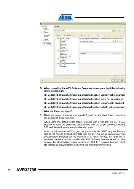 AVR32795: Using the GNU Linker Scripts on AVR UC3 ... - Atmel