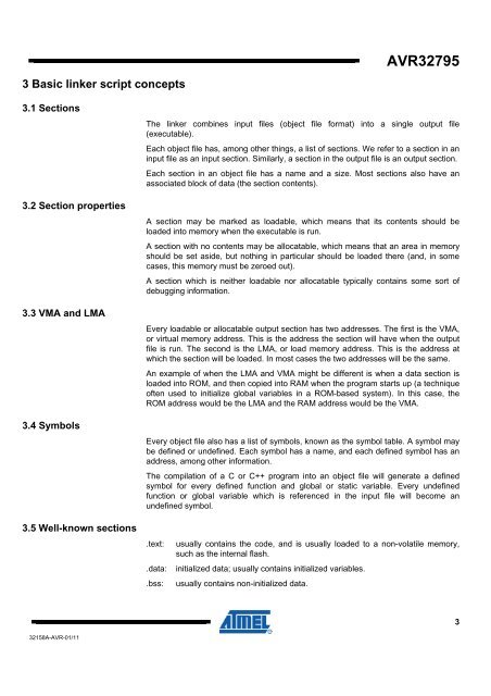 AVR32795: Using the GNU Linker Scripts on AVR UC3 ... - Atmel
