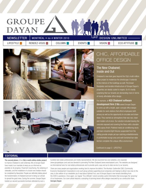 CHIC, AFFORDABLE OFFICE DESIGN - Groupe Dayan