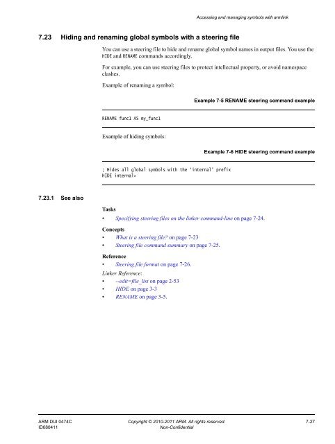 ARM Compiler toolchain Using the Linker - ARM Information Center