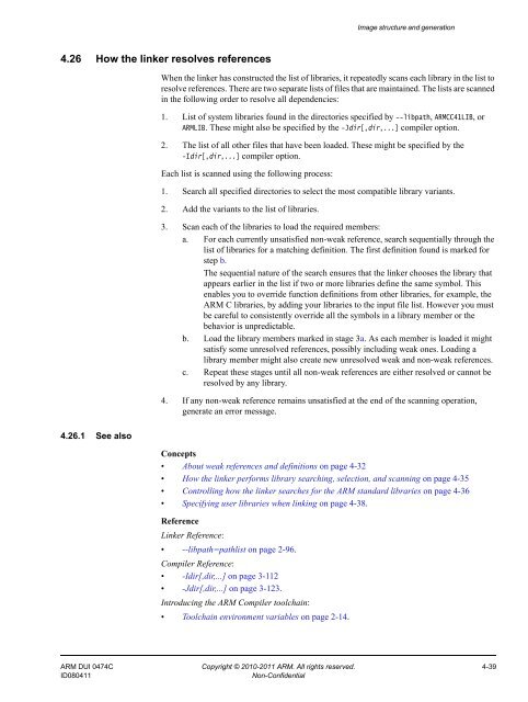 ARM Compiler toolchain Using the Linker - ARM Information Center