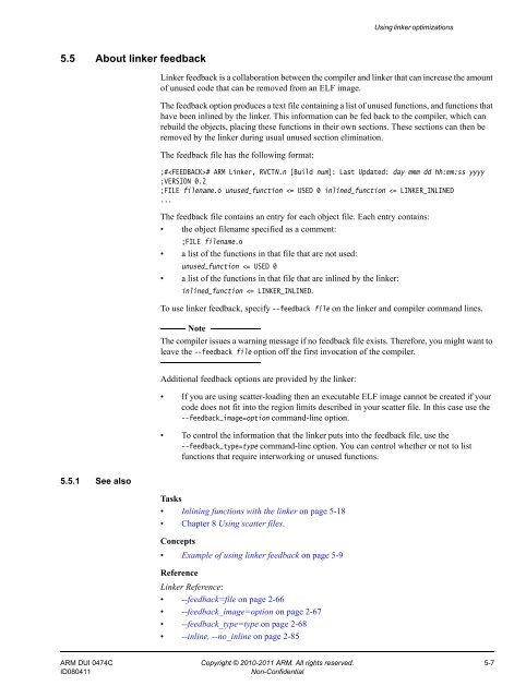 ARM Compiler toolchain Using the Linker - ARM Information Center