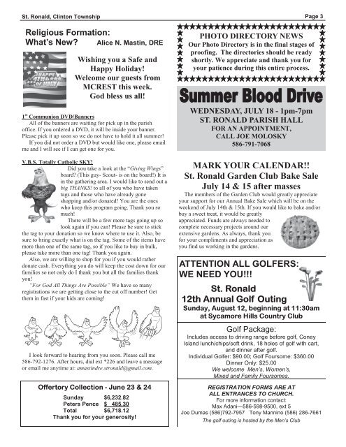 bulletin- july 1st.pdf - St. Ronald Catholic Church