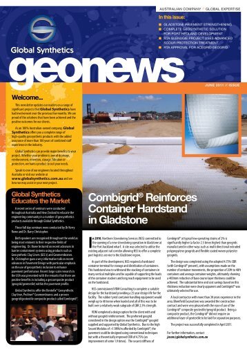 GeoNews May 2011 Newsletter - Global Synthetics