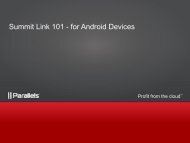 Summit Link 101 - for Android Devices - Parallels