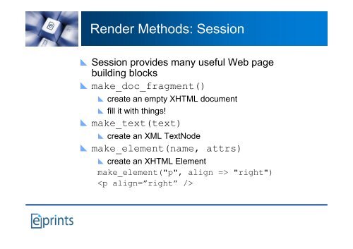 Advanced Customisation: Scripting EPrints