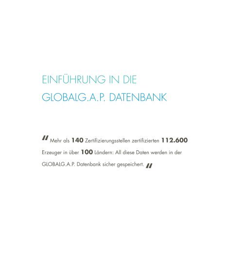 DIE GLOBALG.A.P. DATENBANK - GLOBALG.AP - GlobalGAP