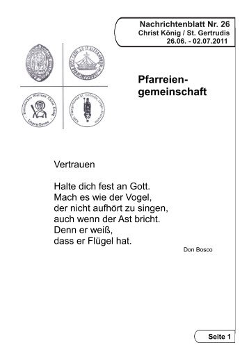 Pfarrnachrichten 2011_26.pdf - Pfarreiengemeinschaft Lingen-Süd