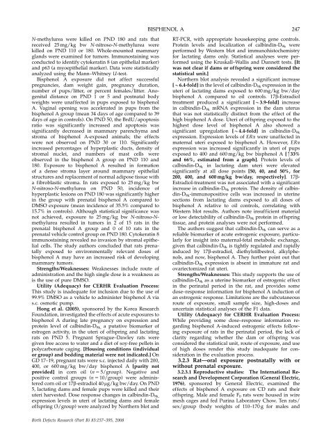 Monograph on the Potential Human Reproductive and ... - OEHHA