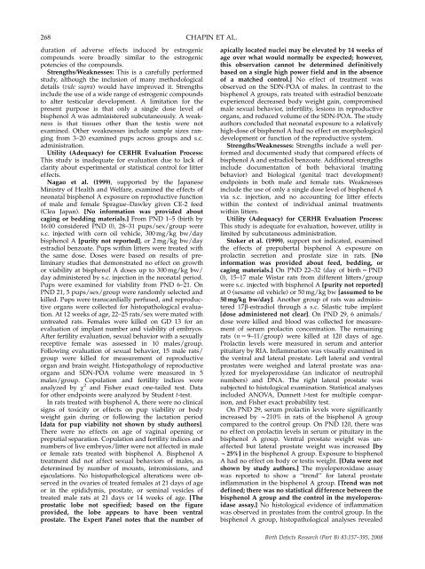 Monograph on the Potential Human Reproductive and ... - OEHHA