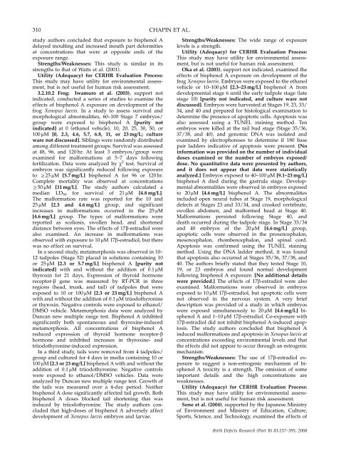 Monograph on the Potential Human Reproductive and ... - OEHHA