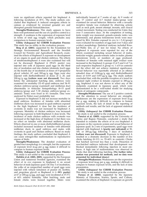 Monograph on the Potential Human Reproductive and ... - OEHHA