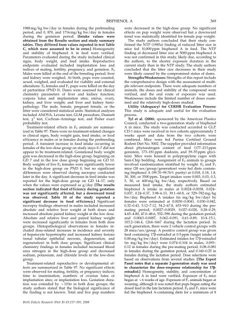 Monograph on the Potential Human Reproductive and ... - OEHHA