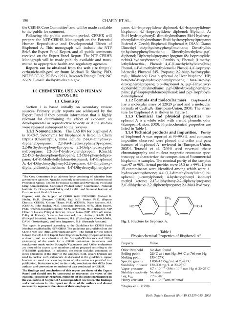 Monograph on the Potential Human Reproductive and ... - OEHHA