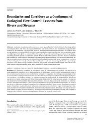 Boundaries and Corridors as a Continuum of Ecological Flow Control