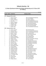 Offizielle Startliste - Ski - Asmbw.de