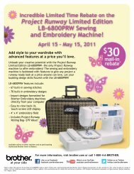 Project Runway Limited Edition LB-6800PRW Sewing and ... - Brother