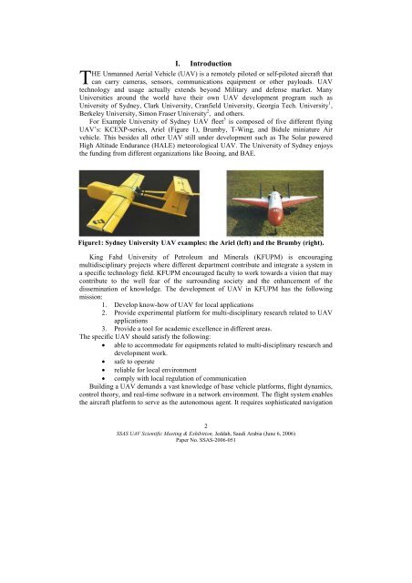Conceptual Design Requirements of a Newly Developed UAV as a ...