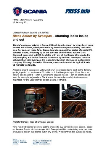 Limited edition Scania V8 series: Black Amber by Svempas ...