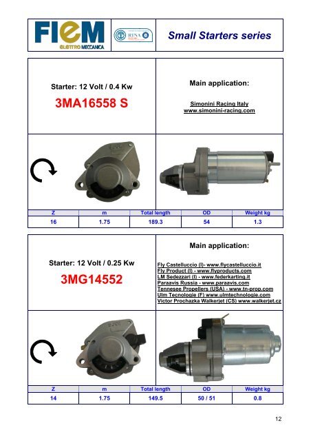 Small Starters series - FIEM Srl