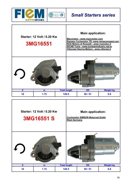 Small Starters series - FIEM Srl