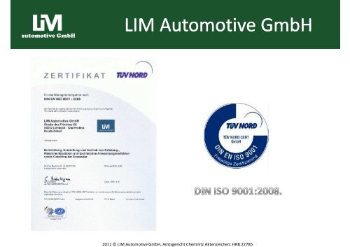 Kugelumlauflenkung Projekt SPP - LIM automotive GmbH