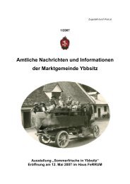 Amtliche Nachrichten Ausgabe 1/2007 - Marktgemeinde Ybbsitz