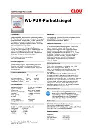 Technisches Merkblatt WL-PUR-Parkettsiegel - Clou - CLOU.de