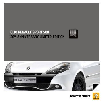 Clio Renault SpoRt 200 20th anniveRSaRy limited edition