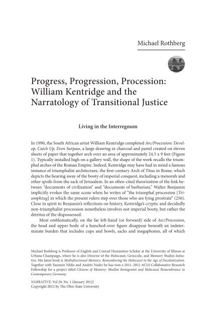 Progress, Progression, Procession: William ... - Michael Rothberg