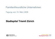 Stadtspital Triemli: Ein familienfreundliches ... - Paulus-Akademie