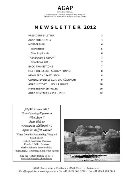 AGAP Newsletter 2012 in English >>> (1.55 MB)