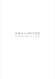 annual report 2009 rsh limited - Singapore Exchange - SGX