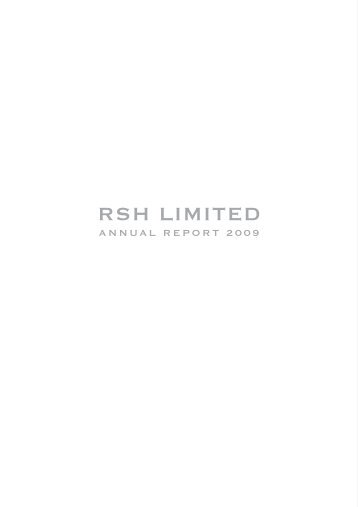 annual report 2009 rsh limited - Singapore Exchange - SGX