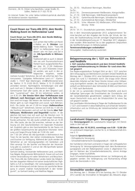 Mitteilungsblatt KW 39 - Lauterstein