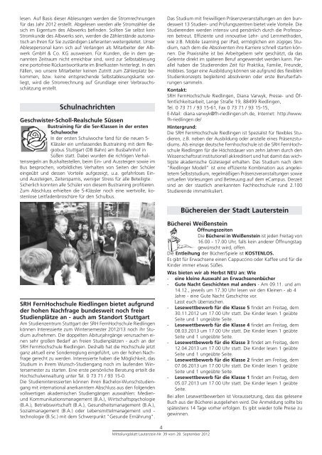 Mitteilungsblatt KW 39 - Lauterstein