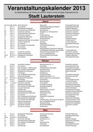 Veranstaltungskalender 2013 - Lauterstein