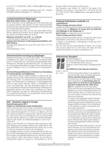 Mitteilungsblatt KW 02 - Lauterstein