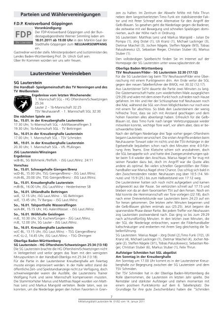 Mitteilungsblatt KW 02 - Lauterstein