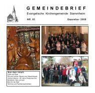 g emeindebrief - Evangelische Kirchengemeinde Calw-Stammheim