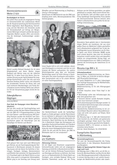 Amtsblatt 2012 KW 09 - Güglingen