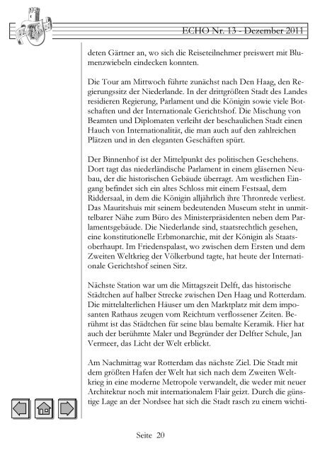 Liederkranz Echo Ausgabe Nr. 13 / Dezember 2011