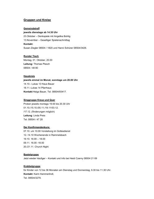 Download Als Pdf Evangelische Kreuzkirche Tittling