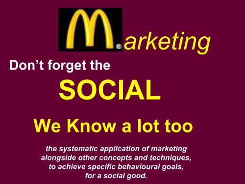 Introduction to Social Marketing Lecture