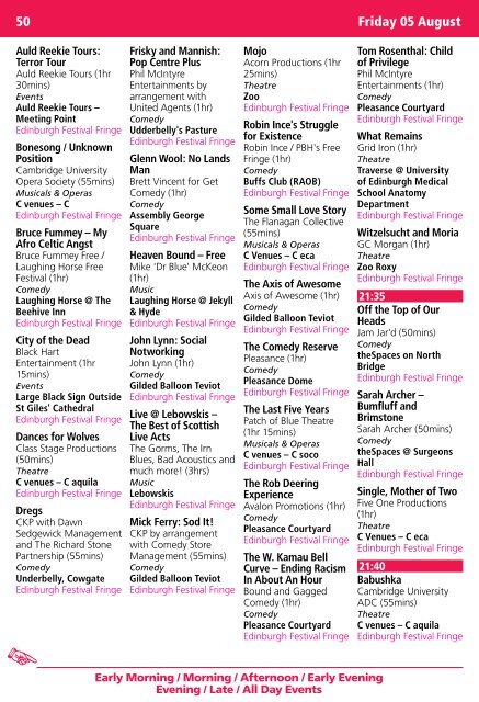 The Daily Guide - Edinburgh Festival Fringe