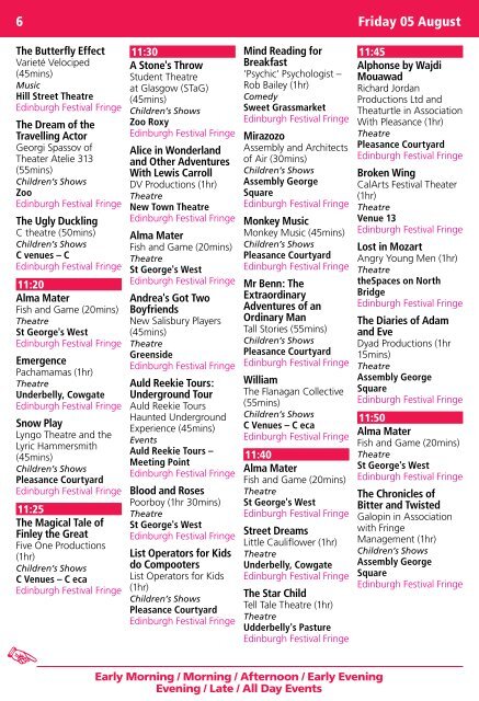 The Daily Guide - Edinburgh Festival Fringe
