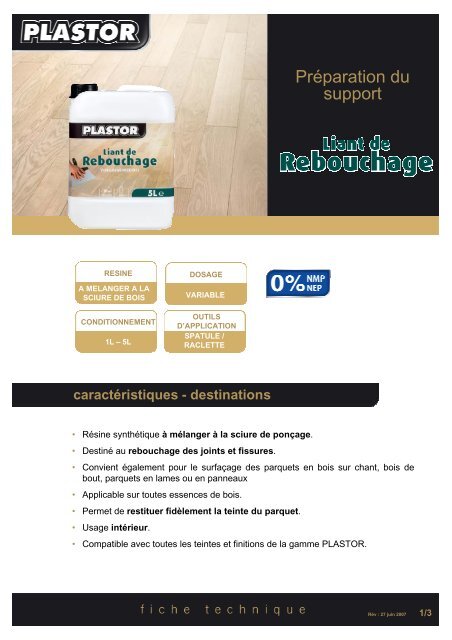 Nettoyant parquet PLASTOR