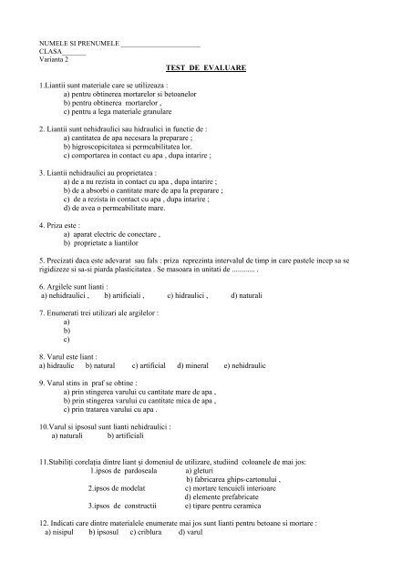 numele si prenumele - Didactic.ro