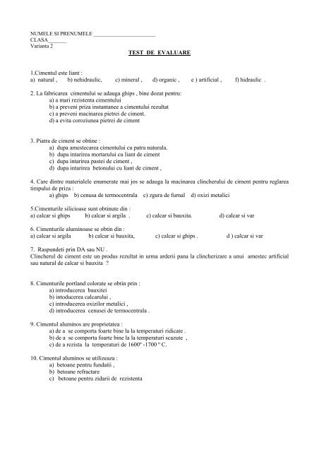 numele si prenumele - Didactic.ro